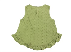 Lil Atelier sage top broderie anglaise